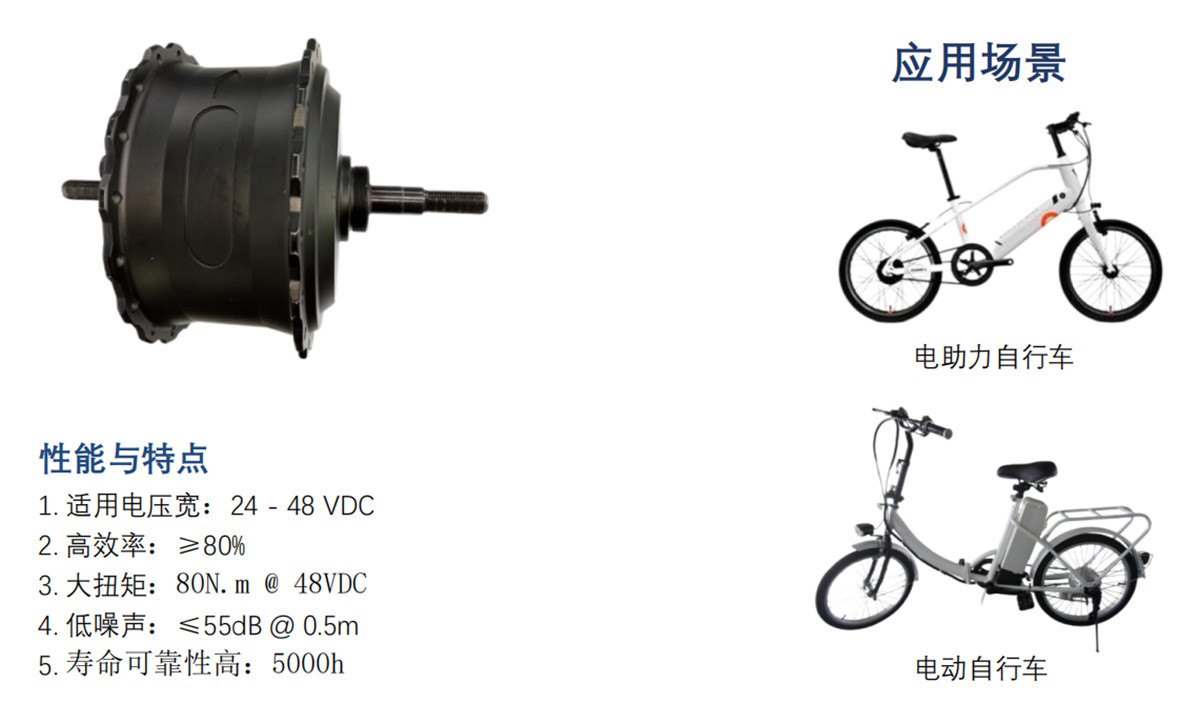 电动助力自行车核心电机之一：轮毂电机